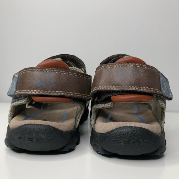 Geox Brown and Blue Leather Hiking Sandals Size 35 (Women’s 5 or Children’s 3.5) - Picture 5 of 8